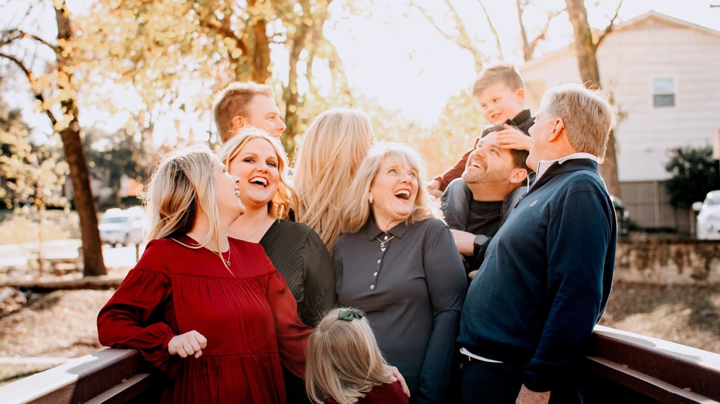 Neighbors gathered together in the community